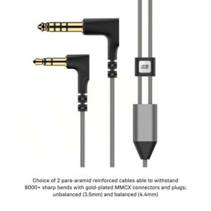 Sennheiser IE 600 Audiophile Wired in-Ear Monitors – TrueResponse Transducers for Balanced Sound, Dual-Resonator Chamber Technology, Detachable Cable with Flexible Ear Hooks, 2-Year Warranty
