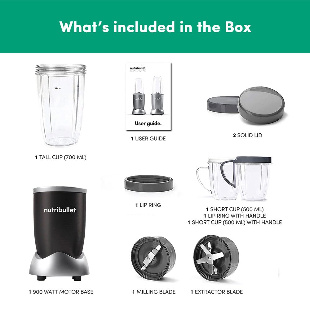 Nutribullet Pro 900W Blender — Multi-Function Smoothie & Food Processing System