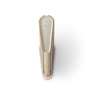 Bang & Olufsen Beosound Emerge Wi-Fi Wireless Bookshelf Speaker, Gold Tone & Light Oak Finish, 60W Power