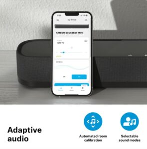 Sennheiser AMBEO Soundbar Max with Built-In Subwoofer – 13-Speaker Premium TV Soundbar, 5.1.4-Channel Dolby Atmos, Alexa Built-In, German Design, 2-Year Warranty