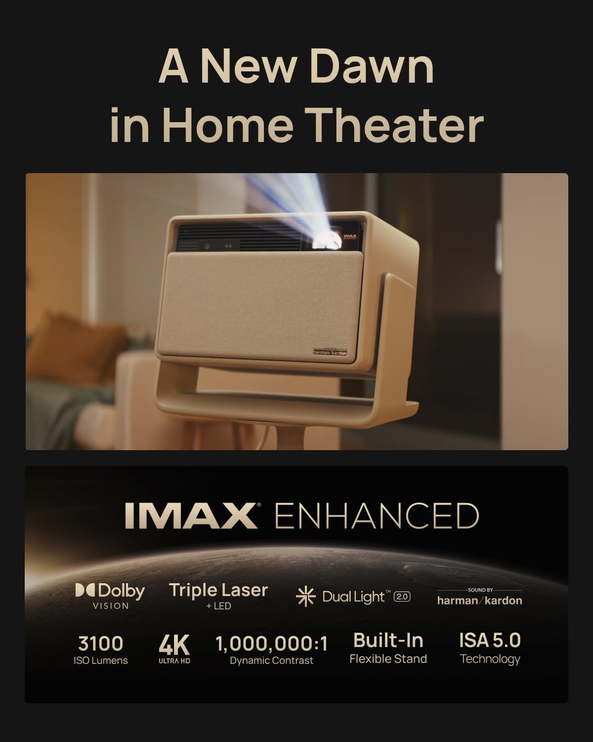 XGIMI Horizon S Max — 4K Smart Projector with Dolby Vision & Harman Kardon Audio