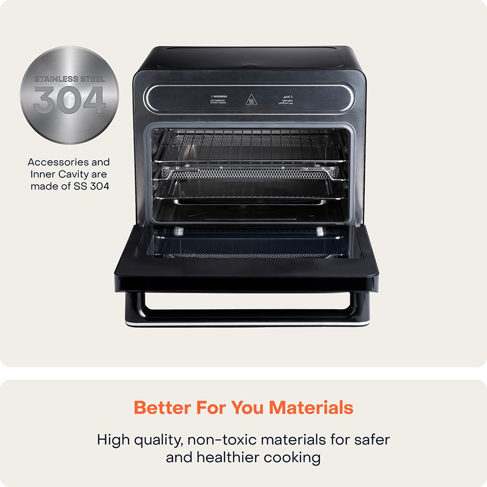 Nutricook Steami X 24L — Steam & Air Fry Oven with Convection Technology (Black)
