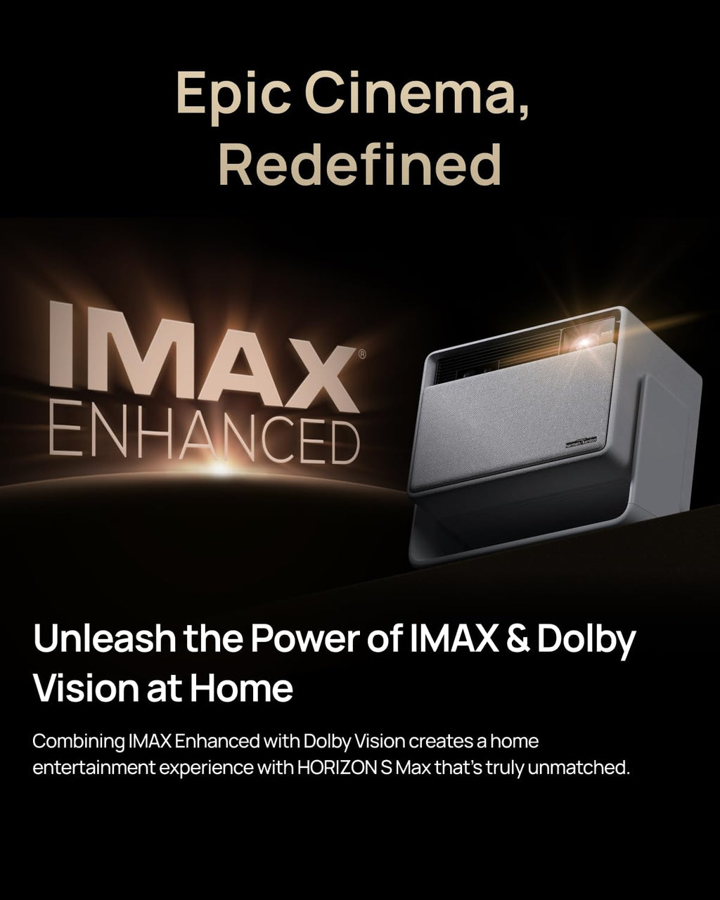 XGIMI Horizon S Max — 4K Smart Projector with Dolby Vision & Harman Kardon Audio