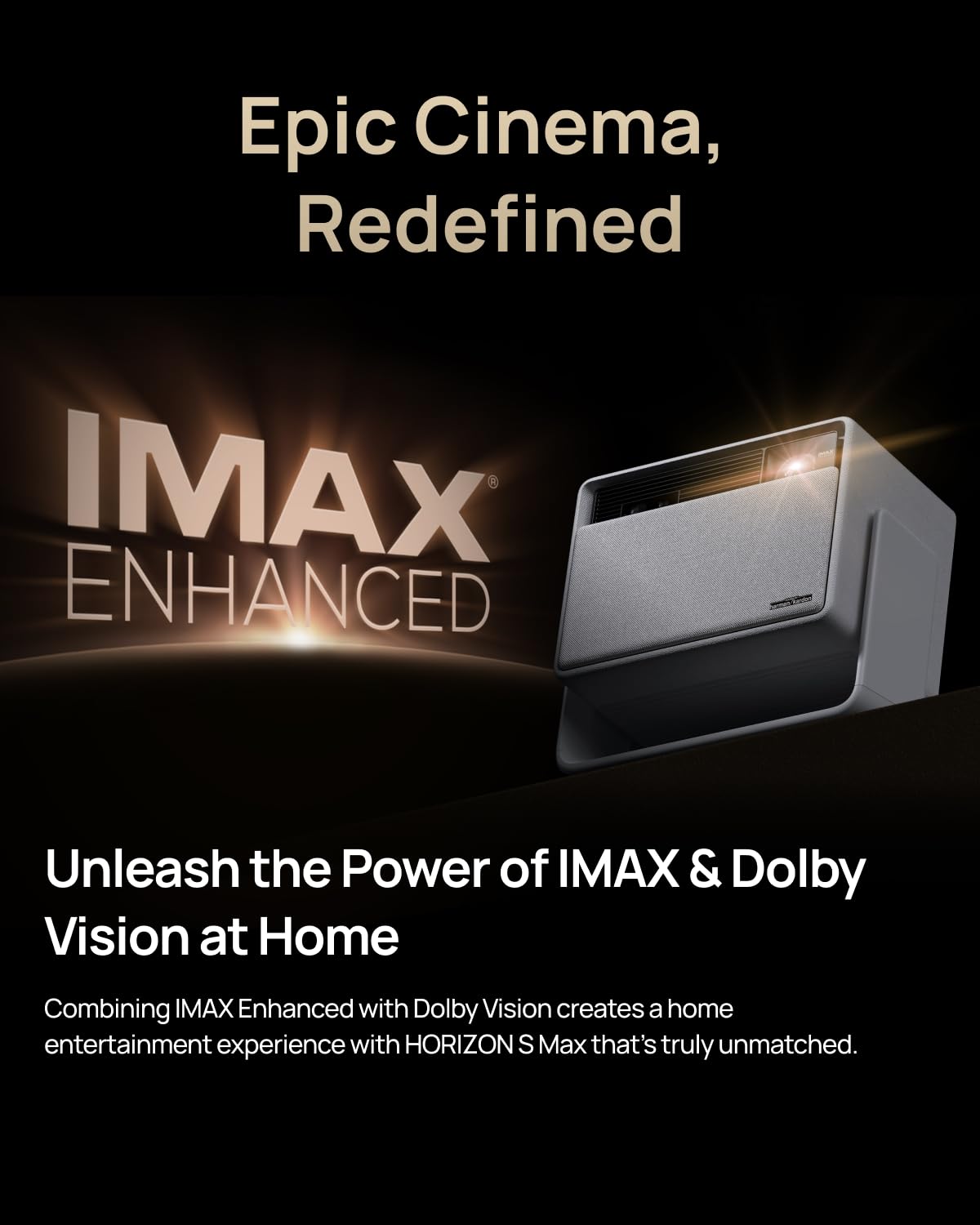 XGIMI Horizon S Max — 4K Smart Projector with Dolby Vision & Harman Kardon Audio