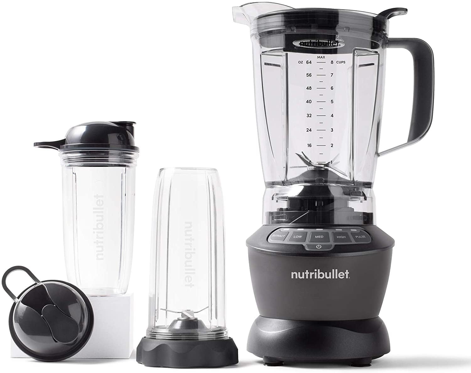 Nutribullet 1200W Combo Blender — Multi-Function Blending System with Pitcher & Cups (Dark Grey)
