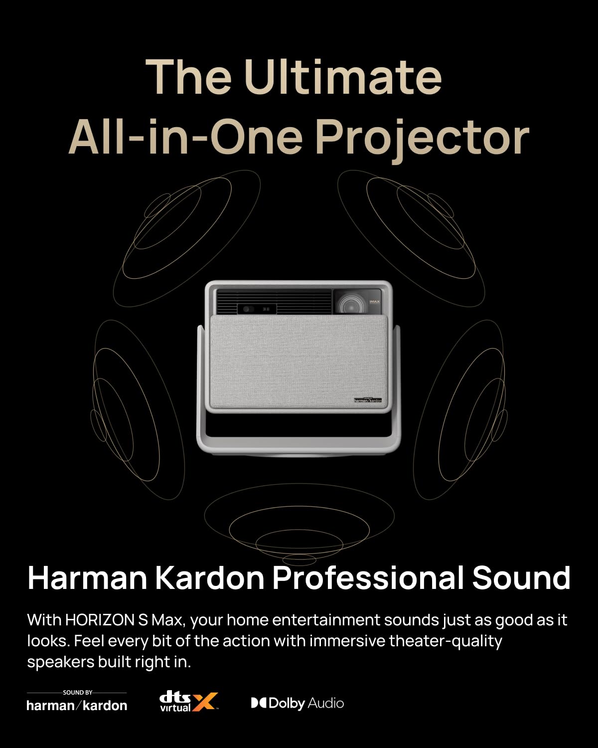 XGIMI Horizon S Max — 4K Smart Projector with Dolby Vision & Harman Kardon Audio