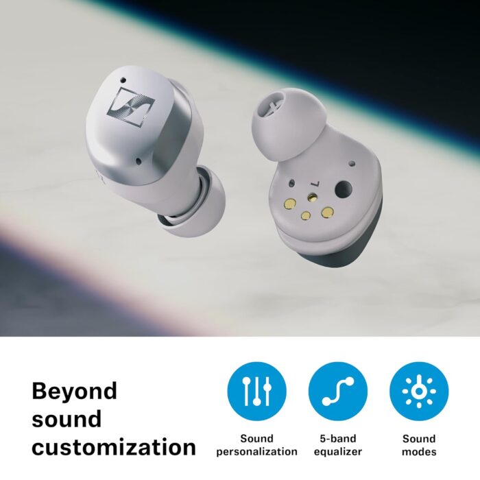 Sennheiser Momentum True Wireless 4 with Bluetooth5.4 & AURACAST Technology, 30Hr Battery Life, Qualcomm Lossless CD-Quality Audio, Intelligent Adaptive ANC, Qi Fast Charge, German brand-2yr Warranty