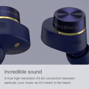 Bowers & Wilkins Pi7 S2 True Wireless Earbuds with Active Noise Cancellation, aptX Audio, Bluetooth Connectivity, Clear Calls & Fast Wireless Charging – Midnight Blue