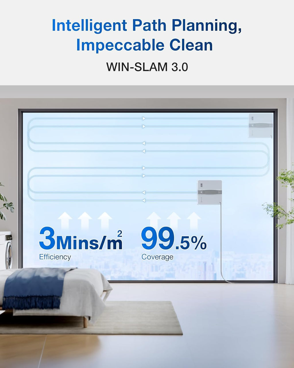 ECOVACS WINBOT — Smart Window Cleaning Robot with Ultrasonic Spray