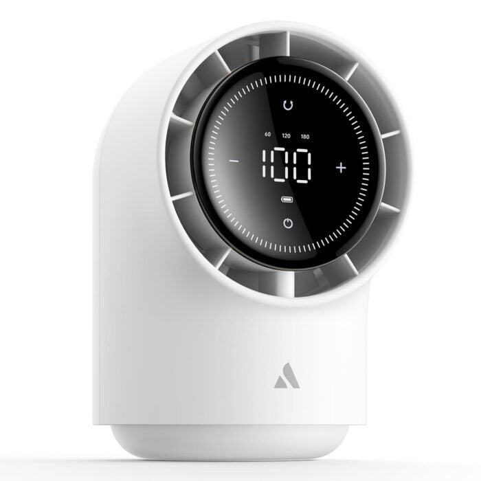 Aecooly Touch-Control Desk Fan with Digital Display, 100 Speed Settings, Quiet 4000mAh Rechargeable Portable Table Fan for Bedroom, Office & Travel