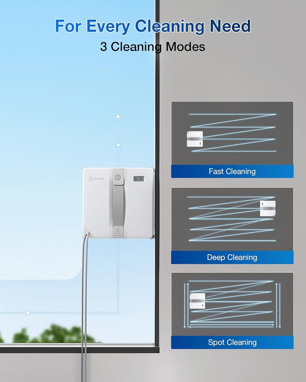ECOVACS WINBOT — Smart Window Cleaning Robot with Ultrasonic Spray