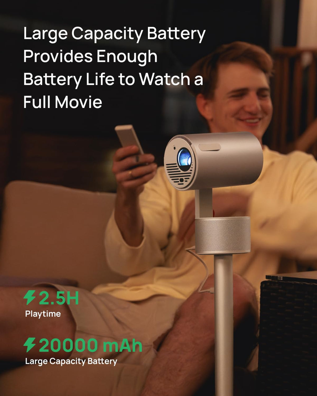 XGIMI MoGo 3 Pro — Portable Full HD Smart Projector with Google TV & Harman Kardon Sound