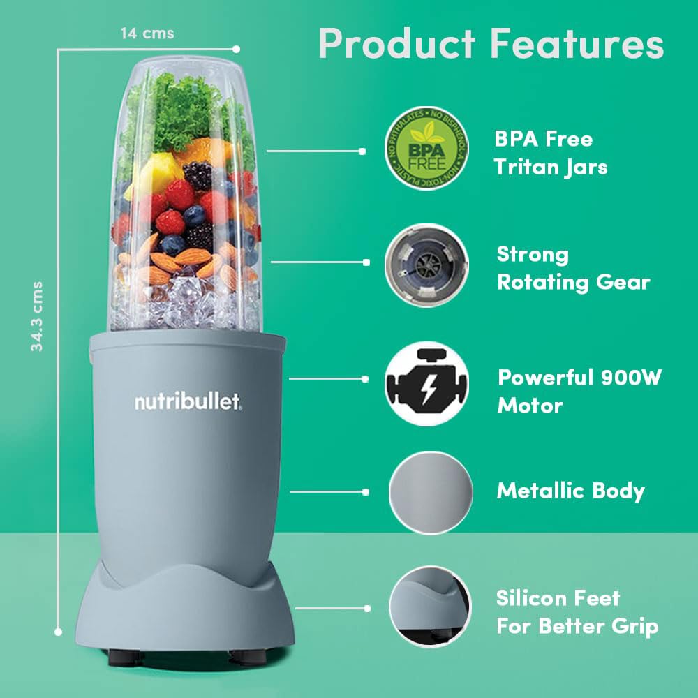 Nutribullet Pro 900W Blender — Multi-Function Smoothie & Food Processing System