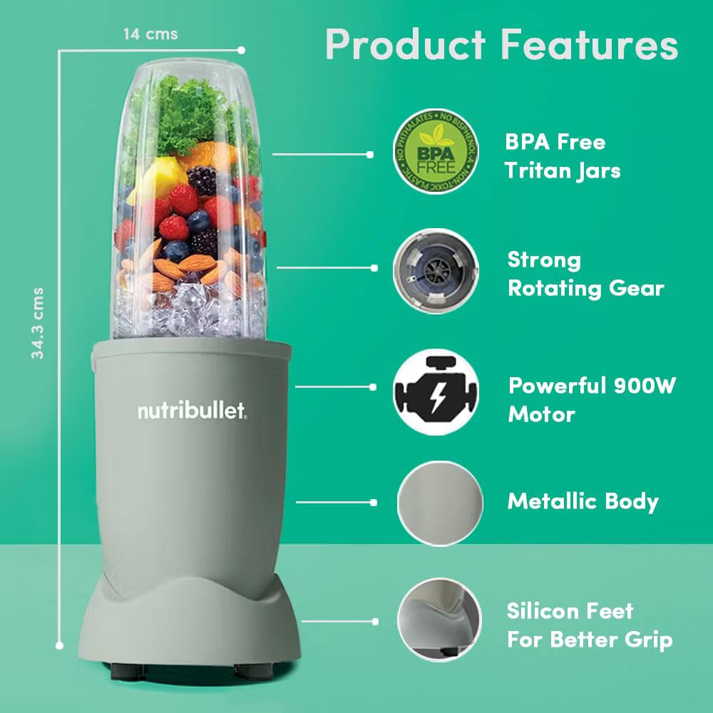 Nutribullet Pro 900W Blender — Multi-Function Smoothie & Food Processing System