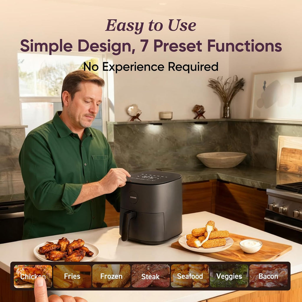 COSORI 5QT Air Fryer — 9-in-1 Digital Cooking System (Black)