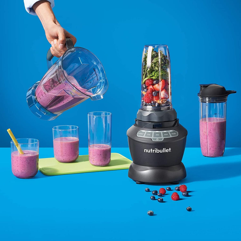Nutribullet 1200W Combo Blender — Multi-Function Blending System with Pitcher & Cups (Dark Grey)