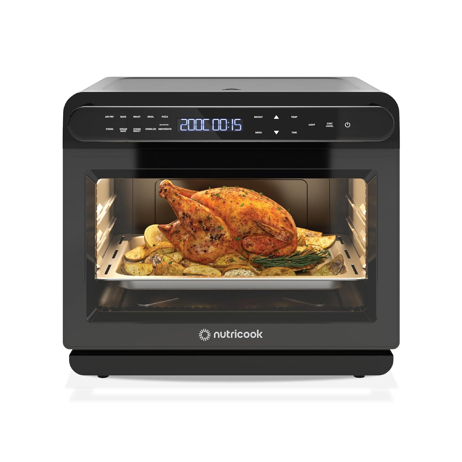 Nutricook Steami X 24L — Steam & Air Fry Oven with Convection Technology (Black)