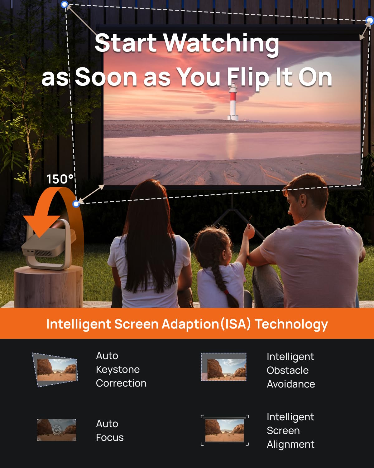 XGIMI Elfin Flip — Portable Full HD Smart Projector with Built-In Stand