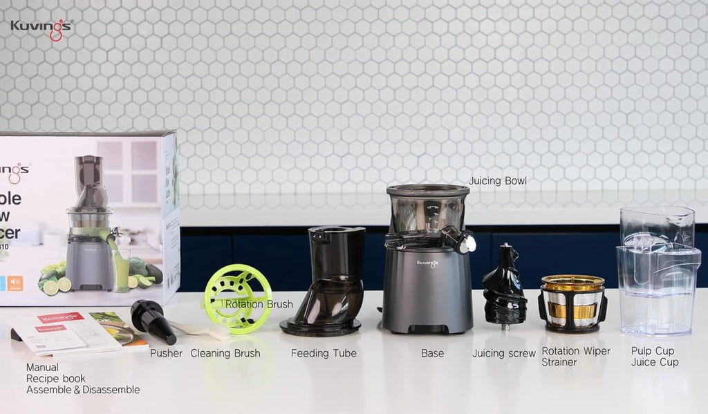 Kuvings EVO810 Cold Press Juicer — Professional Whole Slow Juicing System (Black)