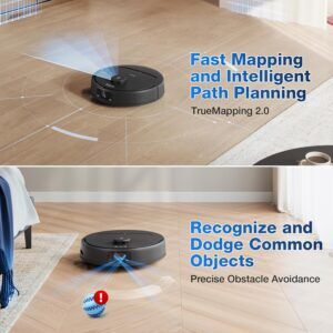 ECOVACS Deebot N30 PRO Omni – 2-in-1 Robot Vacuum & Mop with 10,000 Pa Suction, Self-Emptying Omni Station, TrueEdge Mopping, Auto-Lift Mop, Hot Air Drying, and 320-Minute Runtime
