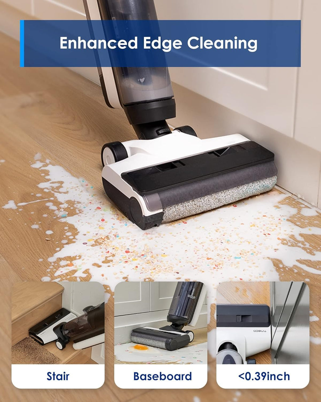 Tineco S5 Combo – Cordless Wet & Dry Vacuum Cleaner with Handvac Conversion, Lightweight & Self-Propelled, Hands-Free Self-Cleaning, iLoop Smart Sensor, Tough Stain Removal, Auto Floor Washing