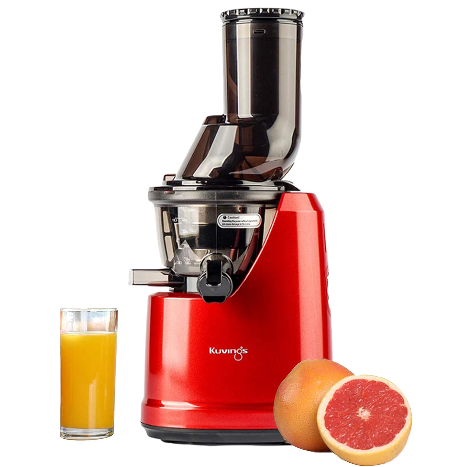 Kuvings B1700 Cold Press Juicer — Professional Whole Slow Juicing System (Dark Red)