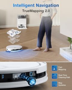 ECOVACS Deebot T50 PRO Omni 2-in-1 Robot Vacuum & Mop – 2025 Model, 15,000 Pa Suction, 6,400 mAh Battery, 8.1 cm Ultra-Thin, ZeroTangle 2.0, AIVI 3.0 Obstacle Avoidance, Auto Wash/Dry/Refill, 320 Min Runtime