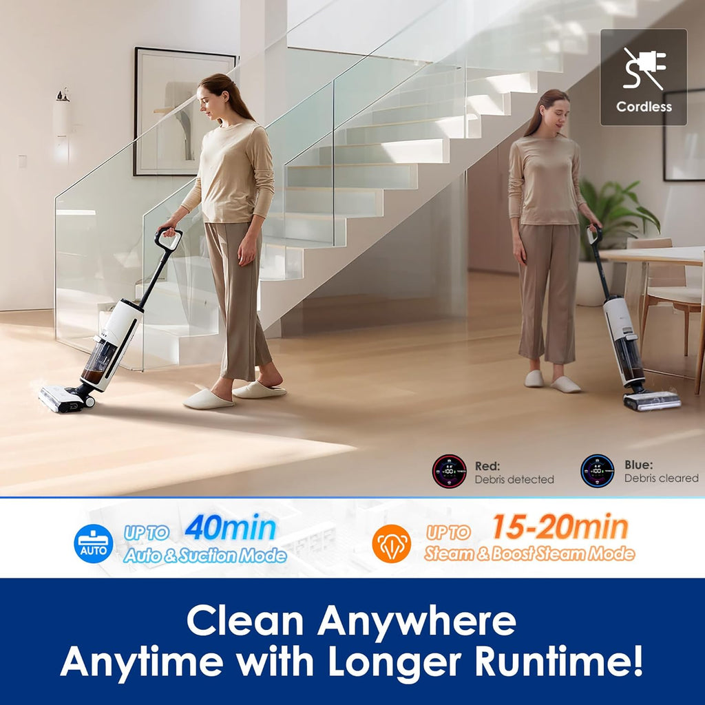 Tineco Floor ONE S7 Steam Cordless Wet & Dry Vacuum, 3-in-1 Steam Mop & Floor Washer
