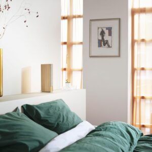 Bang & Olufsen Beosound Emerge Wi-Fi Wireless Bookshelf Speaker, Gold Tone & Light Oak Finish, 60W Power