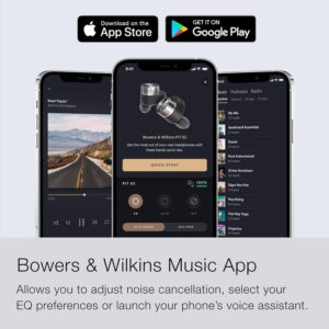 Bowers & Wilkins Pi7 S2 True Wireless Earbuds with Active Noise Cancellation, aptX Audio, Bluetooth Connectivity, Clear Calls & Fast Wireless Charging – Midnight Blue