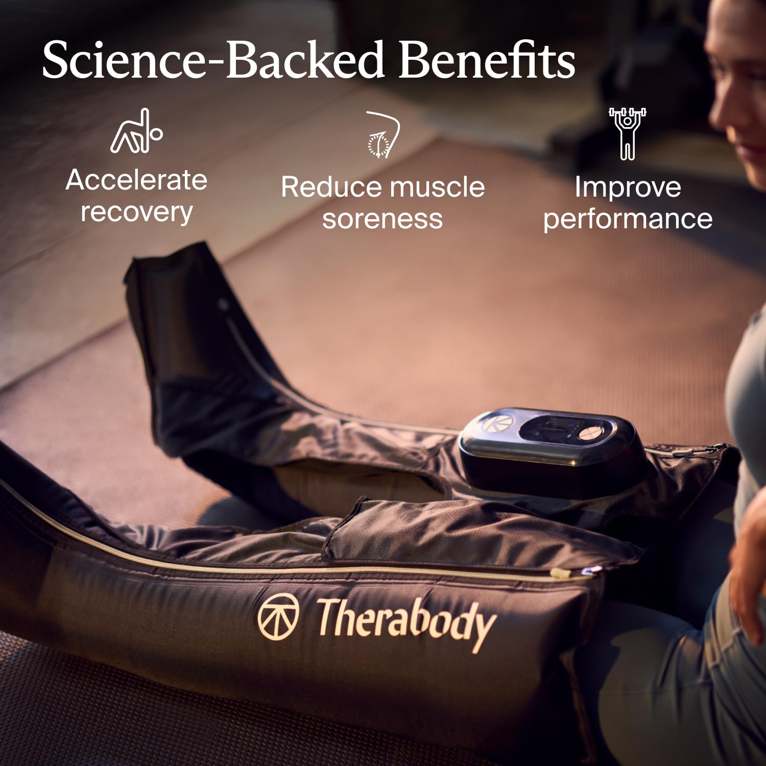 Therabody JetBoots Prime — Wireless Compression Recovery Boots (Medium)