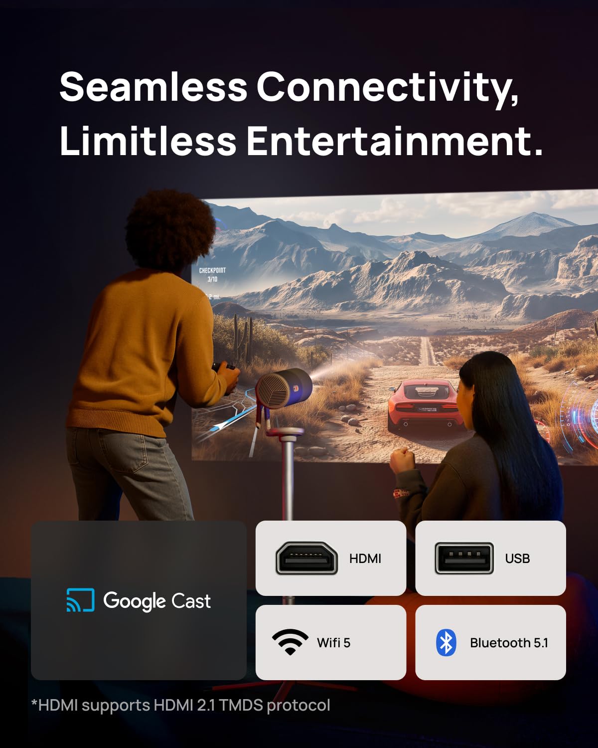 XGIMI MoGo 4 — Portable Full HD Smart Projector with Google TV & Harman Kardon Sound