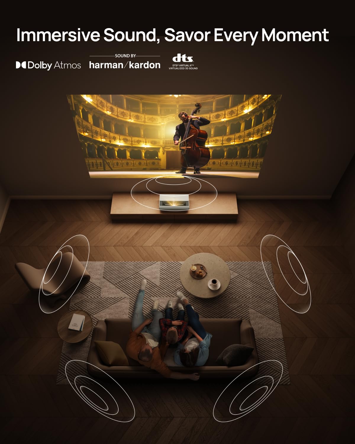 XGIMI AURA 2 — Ultra Short Throw 4K Laser Projector with Dolby Vision & Harman Kardon Audio