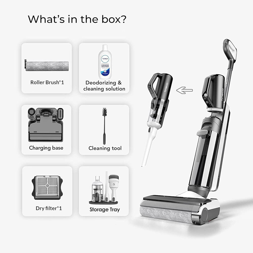 Tineco S5 Combo – Cordless Wet & Dry Vacuum Cleaner with Handvac Conversion, Lightweight & Self-Propelled, Hands-Free Self-Cleaning, iLoop Smart Sensor, Tough Stain Removal, Auto Floor Washing