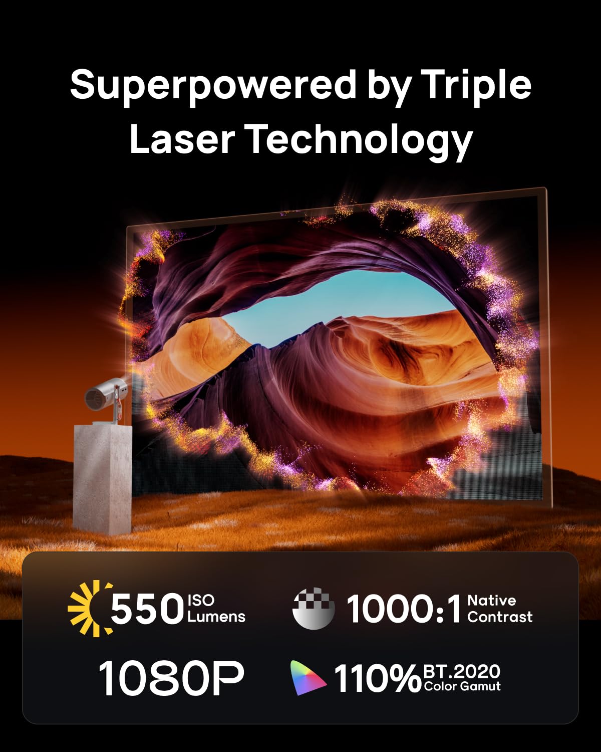 XGIMI MoGo 4 Laser — Portable Full HD Smart Projector with Google TV & Harman Kardon Sound