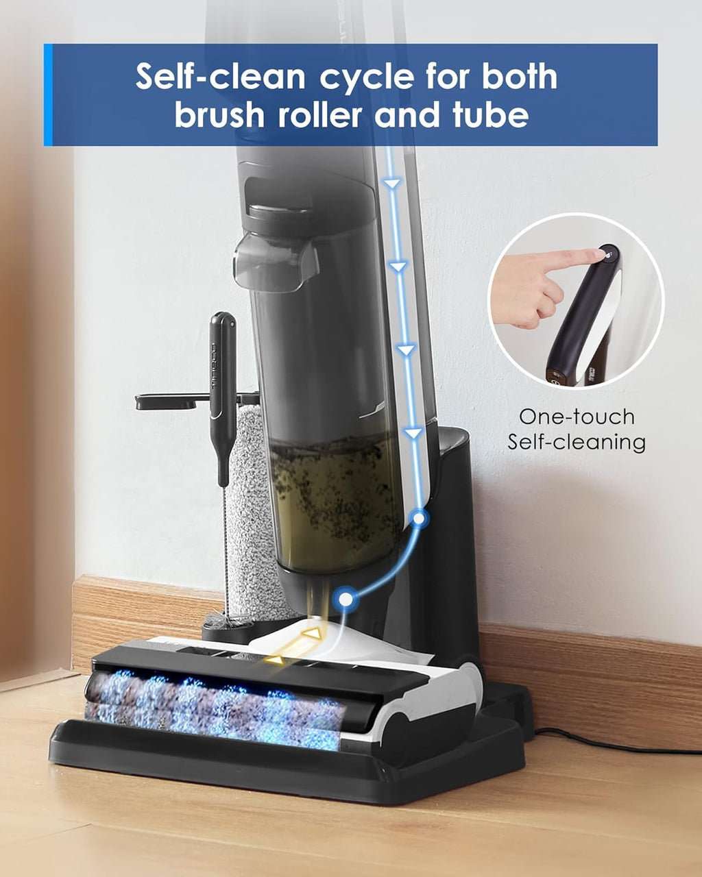 Tineco S5 Combo – Cordless Wet & Dry Vacuum Cleaner with Handvac Conversion, Lightweight & Self-Propelled, Hands-Free Self-Cleaning, iLoop Smart Sensor, Tough Stain Removal, Auto Floor Washing
