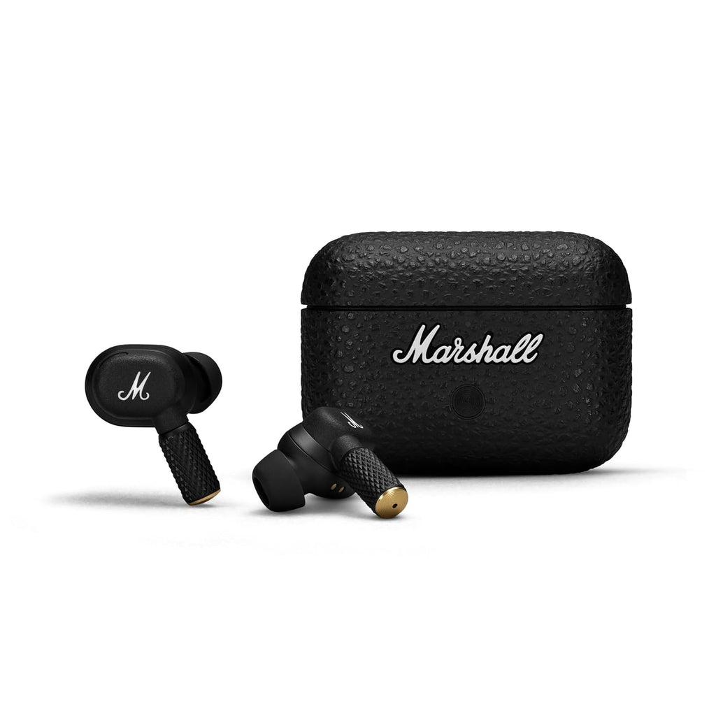 Marshall Motif II ANC True Wireless Bluetooth Earbuds with Active Noise Cancellation, Transparency Mode & 30 Hours Playtime – Black