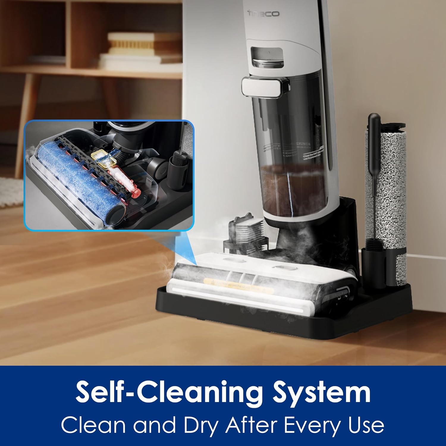 Tineco Floor ONE S7 Steam Cordless Wet & Dry Vacuum, 3-in-1 Steam Mop & Floor Washer