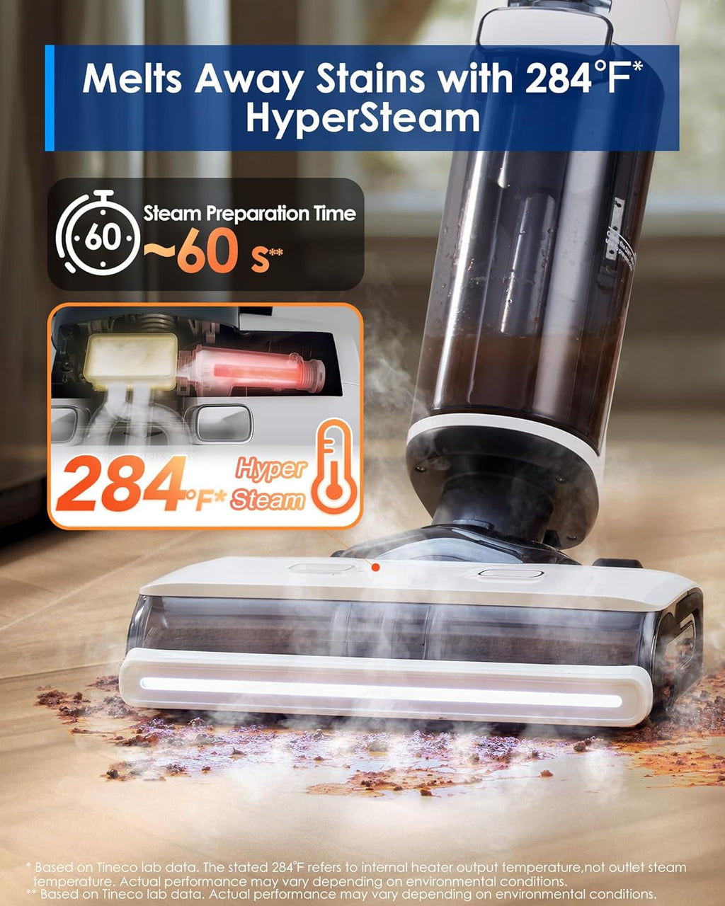 Tineco Floor ONE S7 Steam Cordless Wet & Dry Vacuum, 3-in-1 Steam Mop & Floor Washer