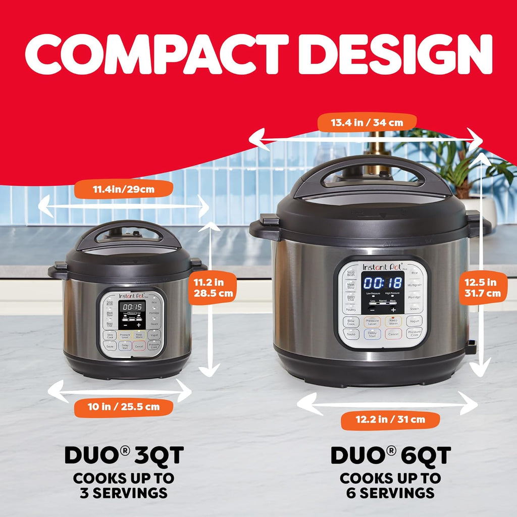 Instant Pot Duo 3QT — 7-in-1 Electric Pressure Cooker & Multi-Cooker