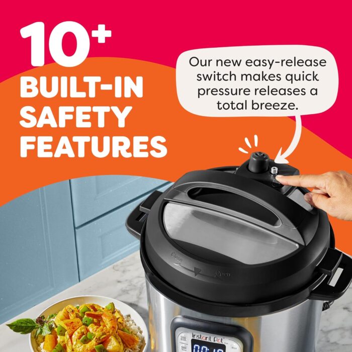 Instant Pot 321 Duo 6 6QT (5.7L), SS304 Stainless Steel Inner Pot, 7-in-1 Electric Pressure Cooker, Slow Cooker, Rice Cooker, Steamer, Saute, Yogurt Maker and Keep Warmer, Automatic Rice Cooker