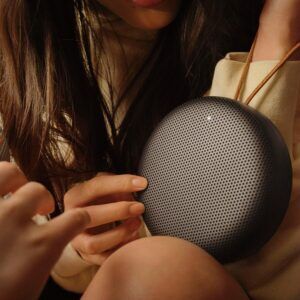 Bang & Olufsen Beosound A1 (2nd Generation) Portable Bluetooth Speaker with Alexa Voice Support, Triple-Mic Call Clarity, IP67 Dust & Water Resistance – Black