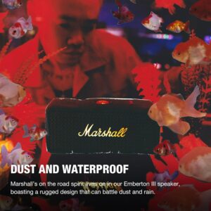 Marshall Emberton II Compact Portable Bluetooth Speaker Featuring 360° Sound, IP67 Dust & Waterproof Protection and 32+ Hours of Playtime