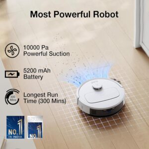 ECOVACS DEEBOT MINI Omni 2-in-1 Robot Vacuum & Mop, 2025 Edition – 9000 Pa Suction, Self-Emptying Omni Station, ZeroTangle 2.0, TrueMapping 2.0, Hot Air Dry 45℃, Deep Mopping, One-Touch Self-Clean