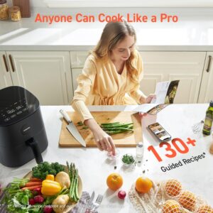 COSORI Air Fryer 5 QT (4.7 Litre) Black, 1500W Fast Cooking 9 Preset Menu, 30 Recipes Cookbook, Grill, Broil, Roast, Toast, Bake, Reheat, Defrost, Digital Touch Panel (CAF-L501)