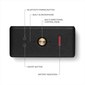 Marshall Emberton II Compact Portable Bluetooth Speaker Featuring 360° Sound, IP67 Dust & Waterproof Protection and 32+ Hours of Playtime