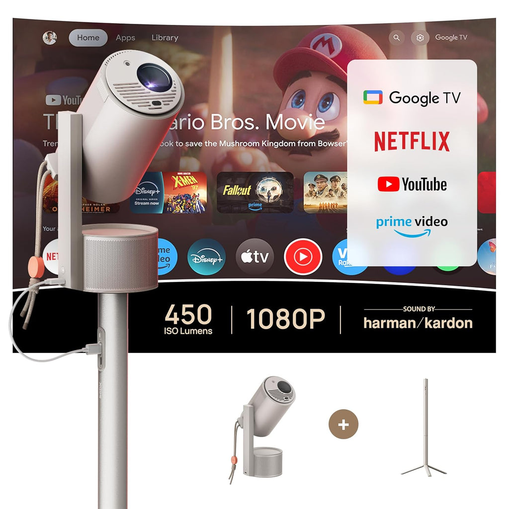 XGIMI MoGo 3 Pro — Portable Full HD Smart Projector with Google TV & Harman Kardon Sound
