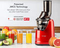 Kuvings B1700 Professional Whole Slow Juicer Featuring Patented JMCS Technology, Smoothie & Sorbet Strainers, 240W Motor and 12-Year Motor Warranty – Red