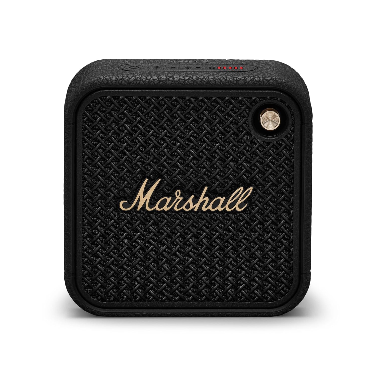 Marshall Willen II Portable Bluetooth Speaker Featuring 17+ Hours of Portable Playtime and IP67 Dust & Waterproof Rating – Black & Brass