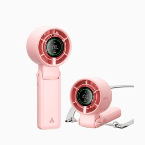 Aecooly 3-in-1 Portable Handheld Fan – USB Rechargeable, Foldable Pocket Design, 22H Cooling